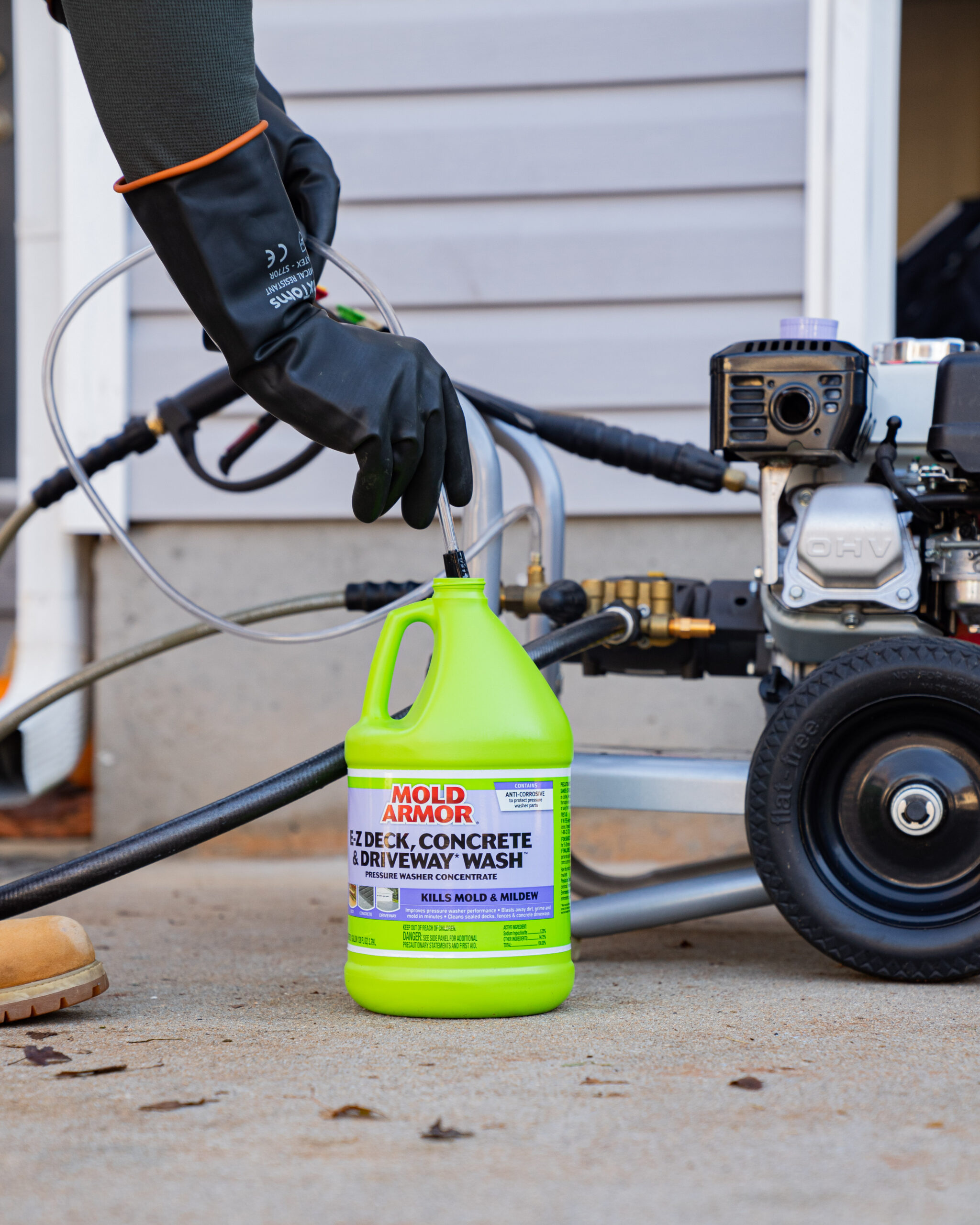 MOLD ARMOR Deck, Concrete & Driveway Wash Pressure Washer Concentrate, 1  Gallon - Mold Armor