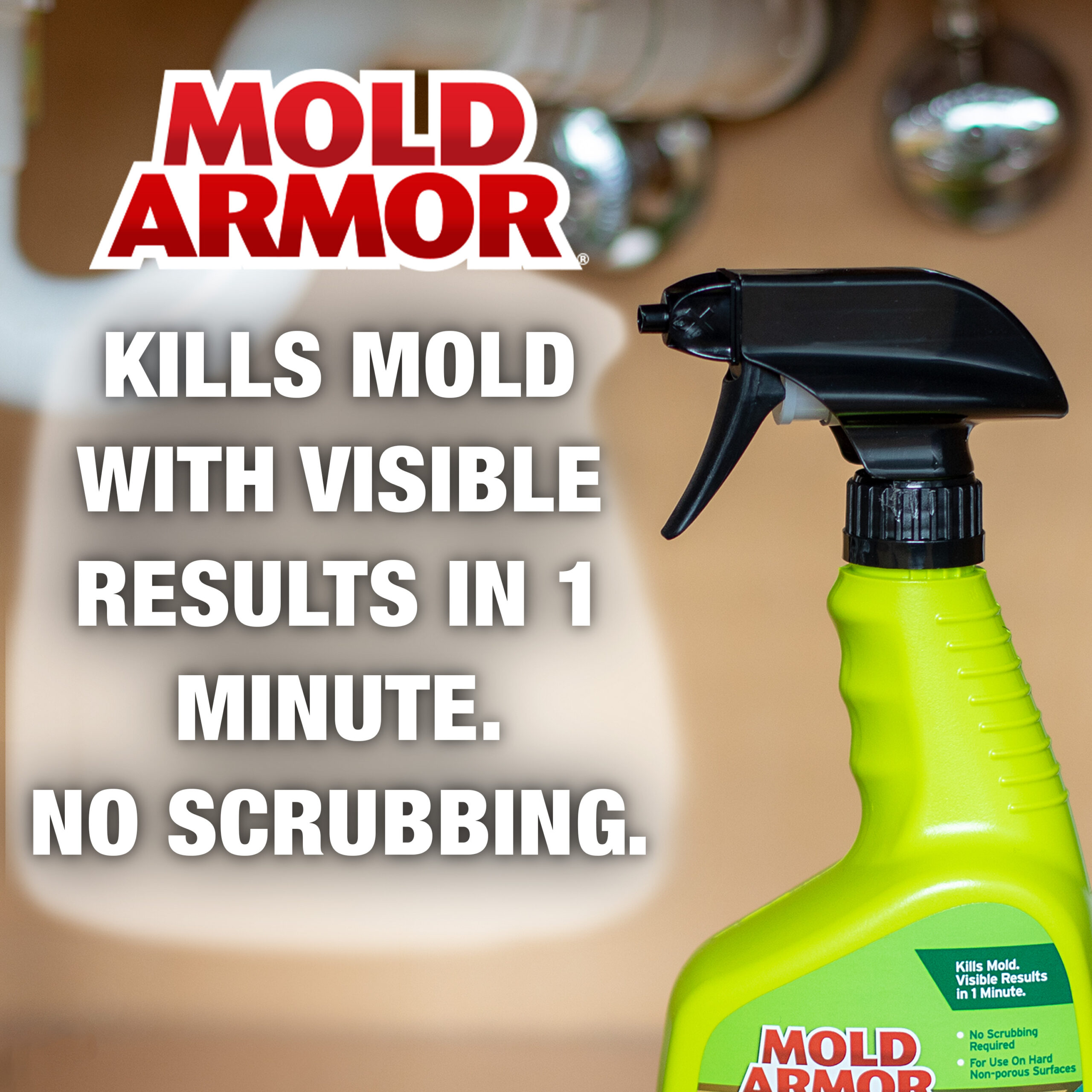 MOLD ARMOR, Trigger Spray Bottle, 32 oz Container Size, Mold and Mildew  Remover - 6XFG7