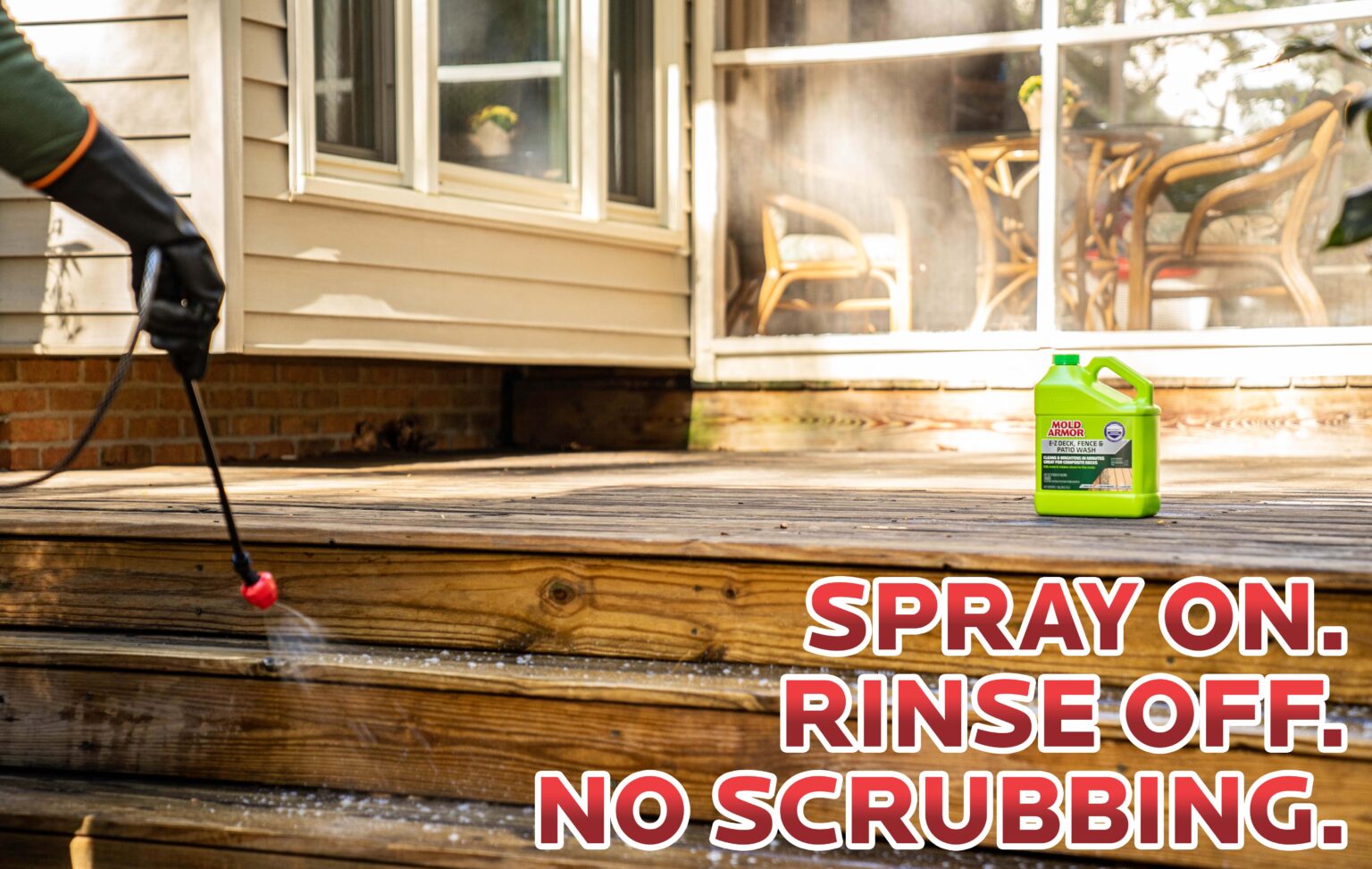 Mold Armor EZ Deck Wash for Wood Surfaces, Composite Deck & Fence, 1
