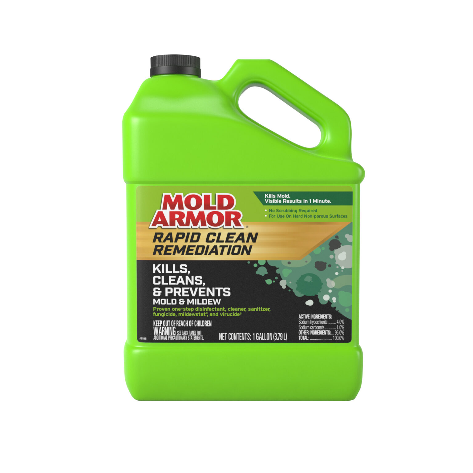 MOLD ARMOR Rapid Clean Remediation, 1 Gallon; Kills, Cleans & Prevents Mold & Mildew Mold Armor