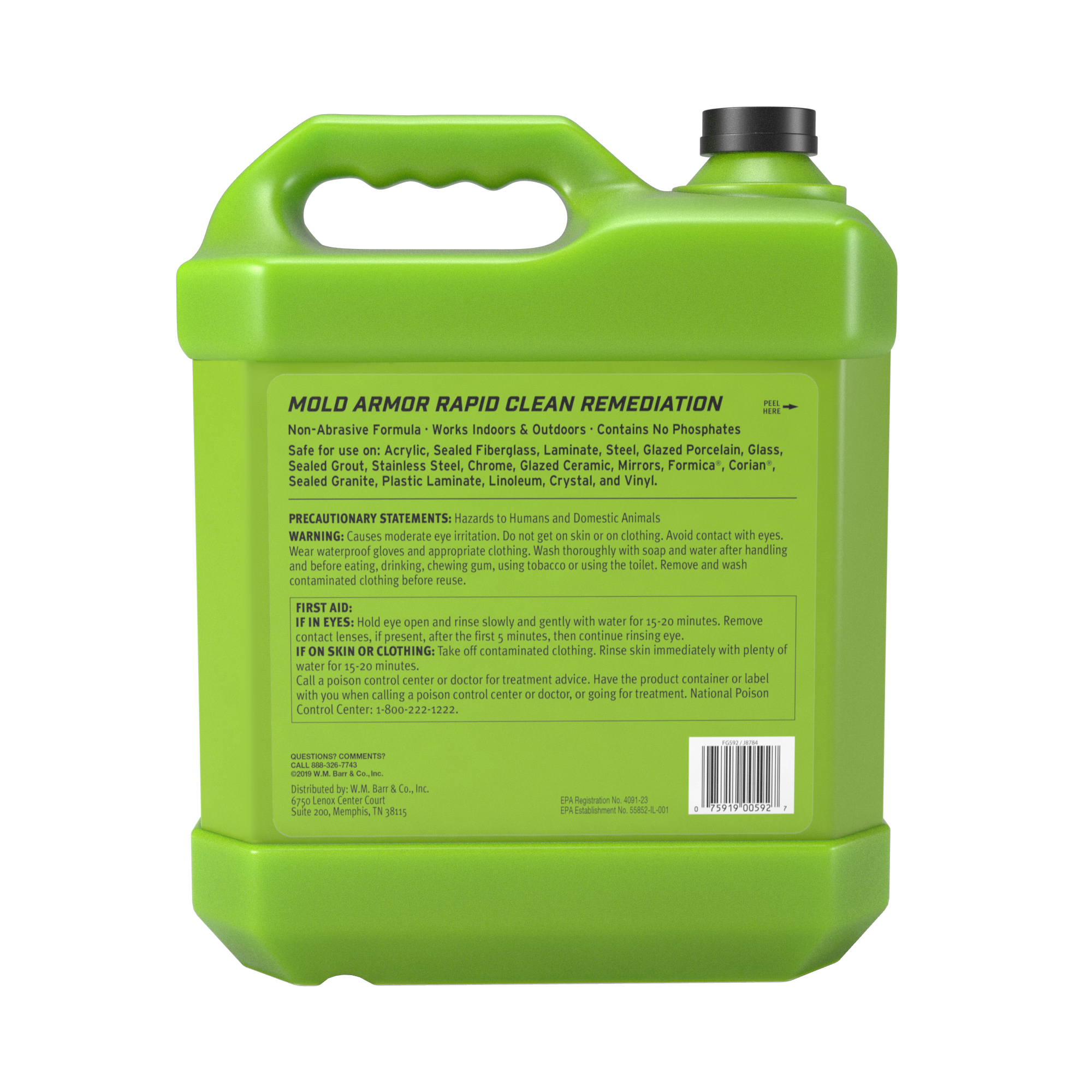 MOLD ARMOR Rapid Clean Remediation, 1 Gallon; Kills, Cleans & Prevents Mold  & Mildew - Mold Armor