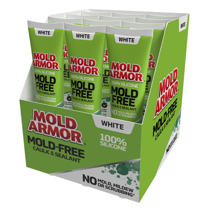 100 Silicone Mold Free Caulk & Sealant (White), 5.5 Oz. Mold Armor
