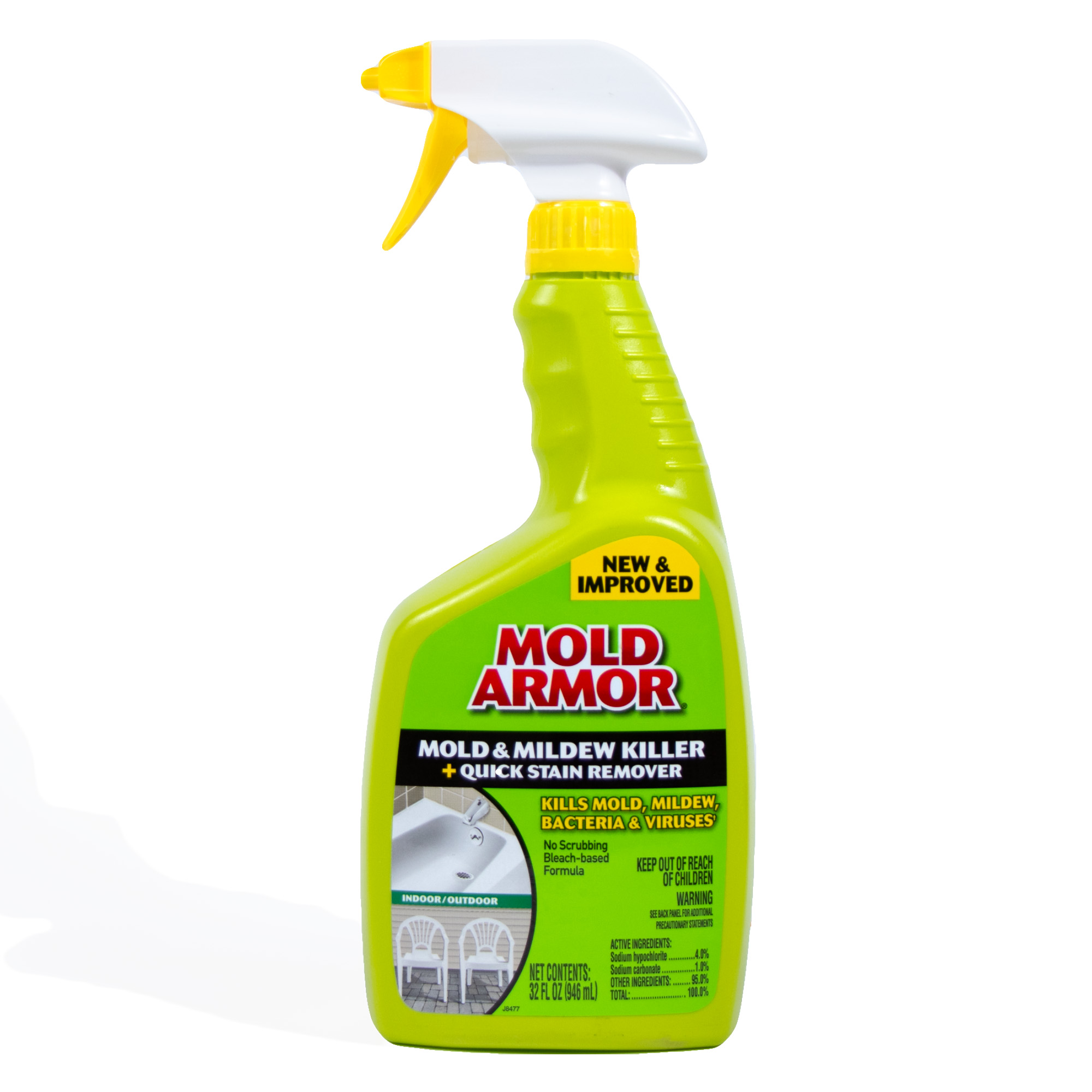 Mold Armor MOLD ARMOR Concrete Sidewalk and Driveway Cleaner, 1 Gal. -  Kills Mold and Mildew in Minutes - No Scrubbing Needed in the Mold Removers  department at