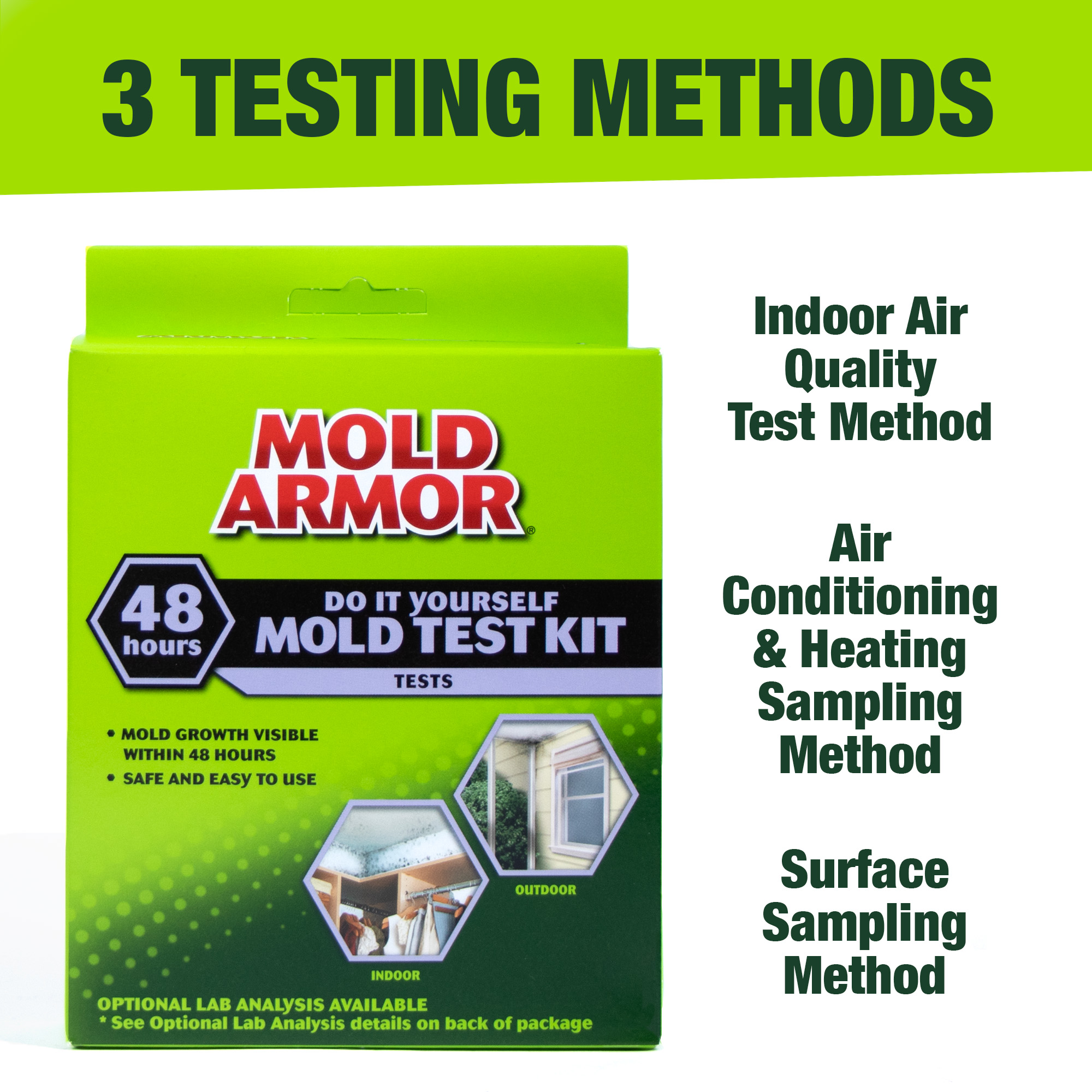 Evviva Sciences Mold Test Kit for Home - 5 Simple Detection Tests w/Optional Lab Analysis, Test HVAC System, Home Surfaces, & Indoor Air Quality 